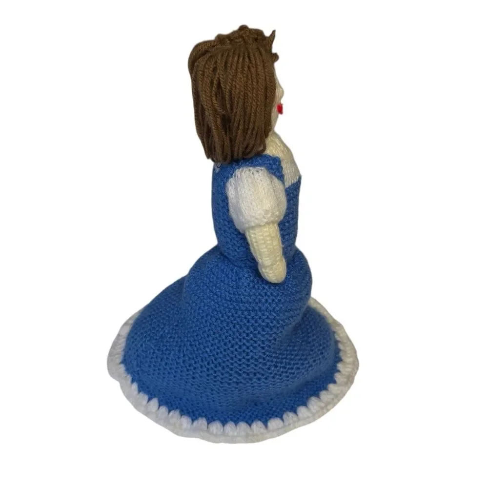 Handmade Hand Knitted Belle Topsy Turvy Doll Beauty & The Beast